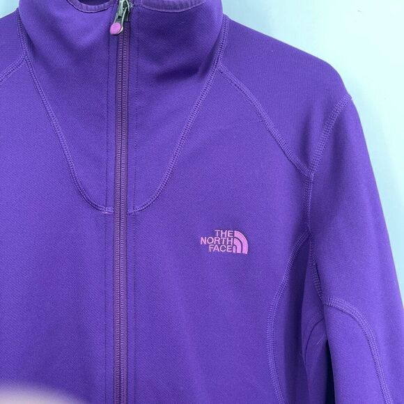 The North Face Purple Mock Neck Full Zip Long Sleeve Jacket Size Medium - Picture 2 of 5